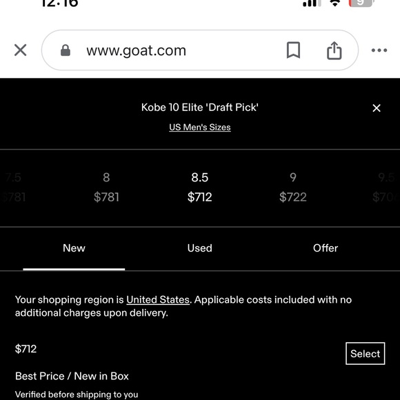 Nike Kobe 10 Elite Draft Pick - Picture 7 of 7